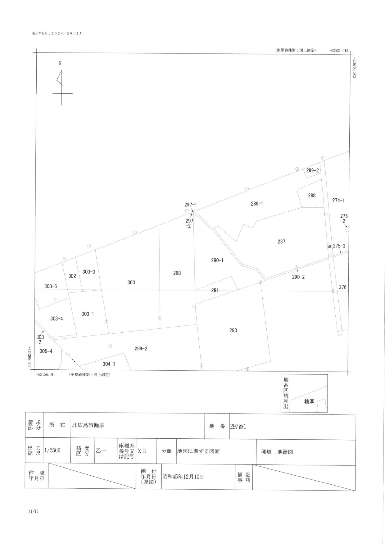北広島市輪厚　古家付き農地